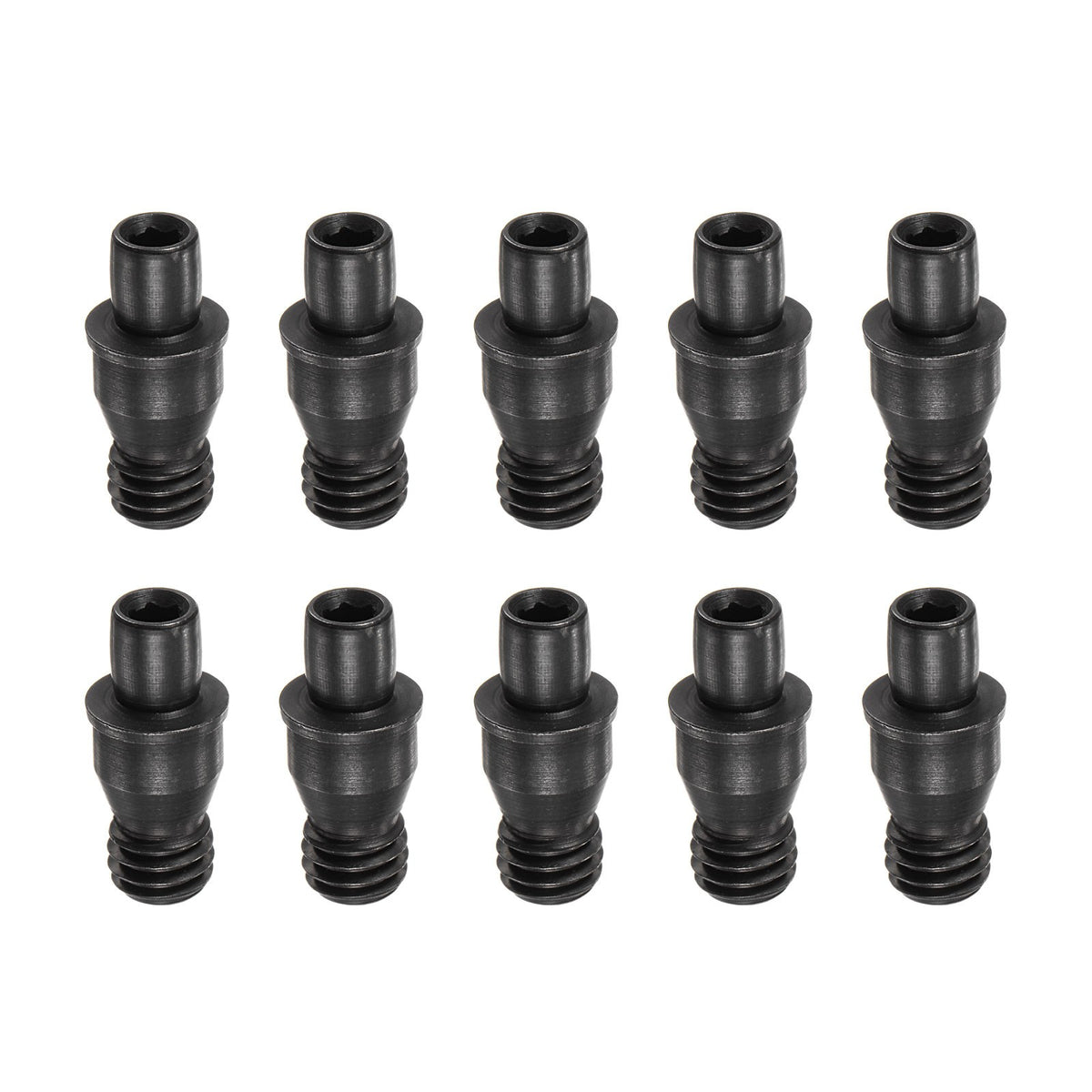 Screw Post Male M6x25mm Binding Bolts Carbon Steel Black 10 Sets