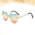 Sunglasses Miss Man Heart Shaped Rimless Ausgefallene Sonnenbrille Damenbrille