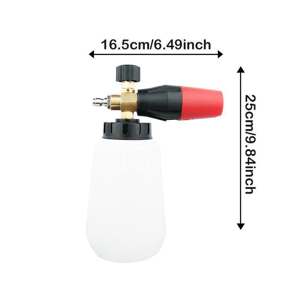 1/4" Quick Release Snow-Foam Lance Pressure Washer Gun Soap Cannon Bottle 1000ML