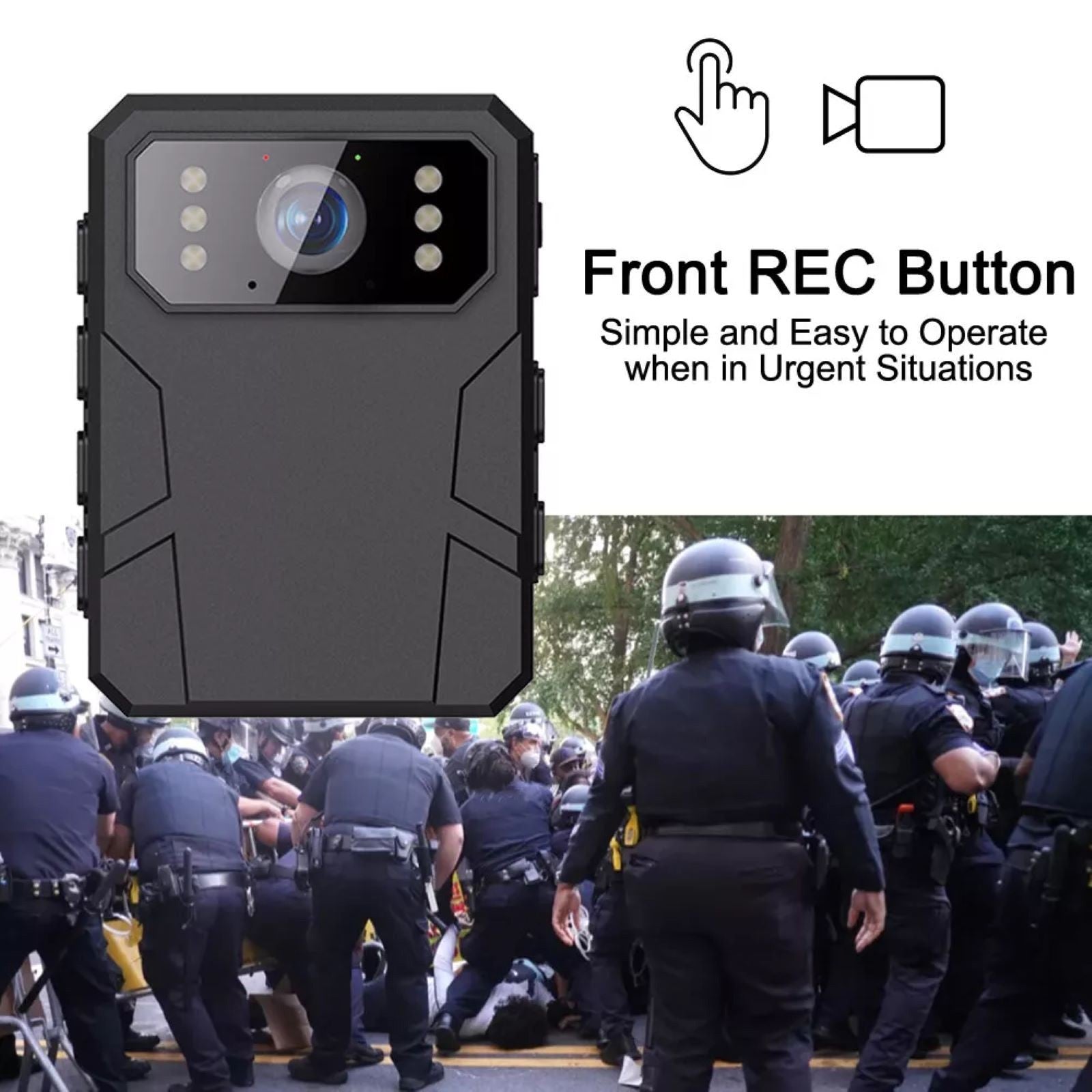 1080P HD Law Enforcement Cam Body Camera Recorder With Audio Night Vision Record