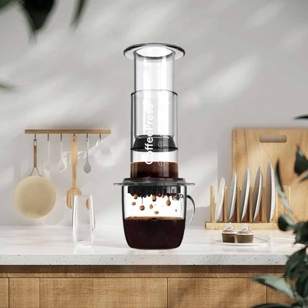 AeroPress Clear Coffee Press 3-In-1 Brew Method Combines French Press For Travel