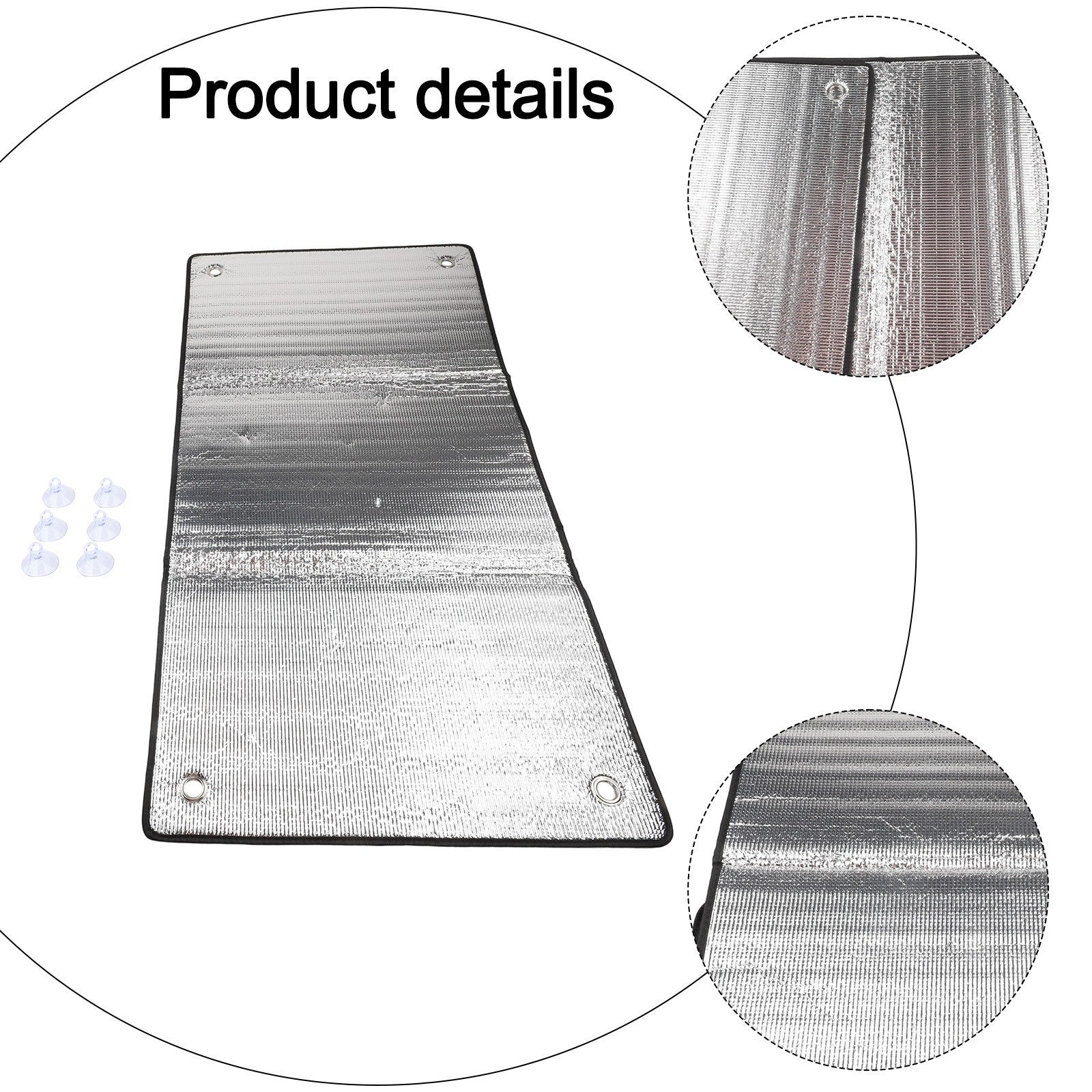 Heat Insulation Aluminum Foil Window Film with Suction Cup for Easy Installation