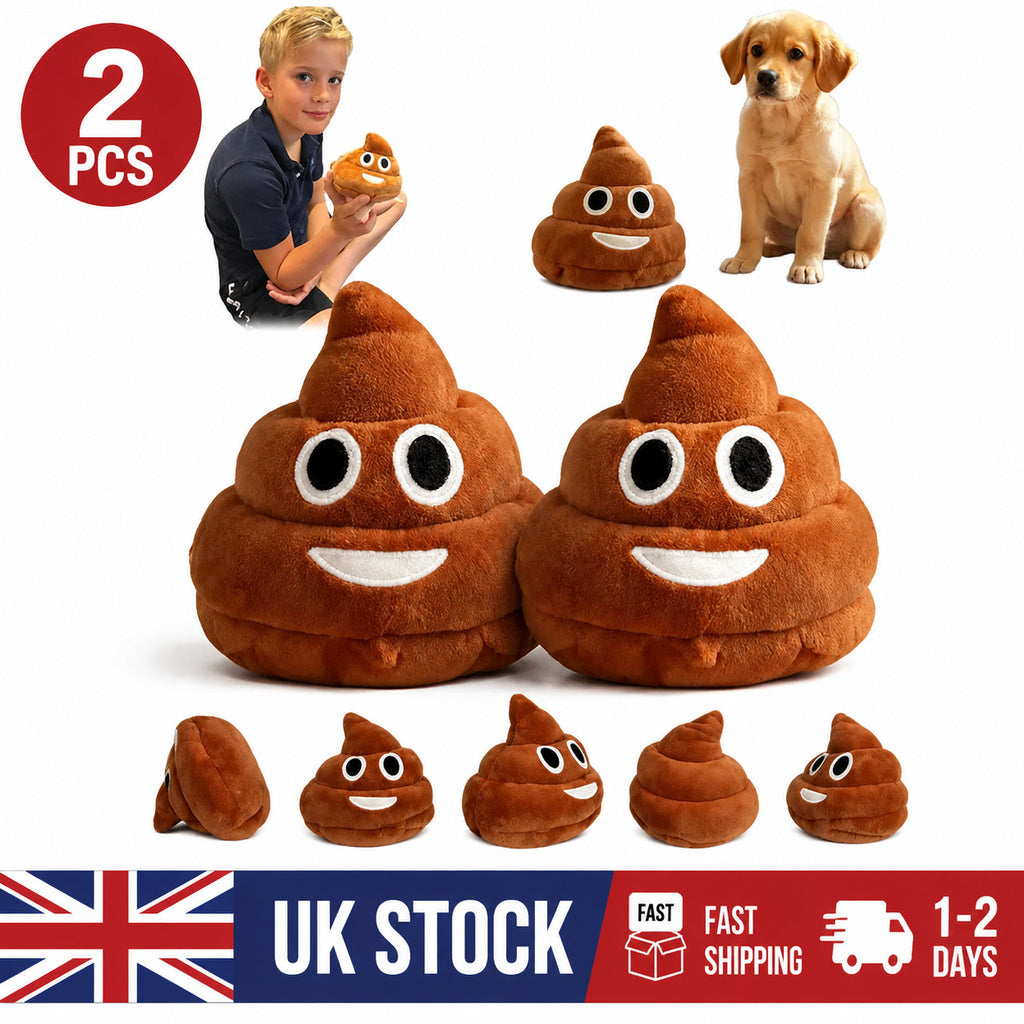 2pcs Funny Poop Plush Toy,Makes Fart Sounds, Fake Poop Dog Toy for Kids & Dog