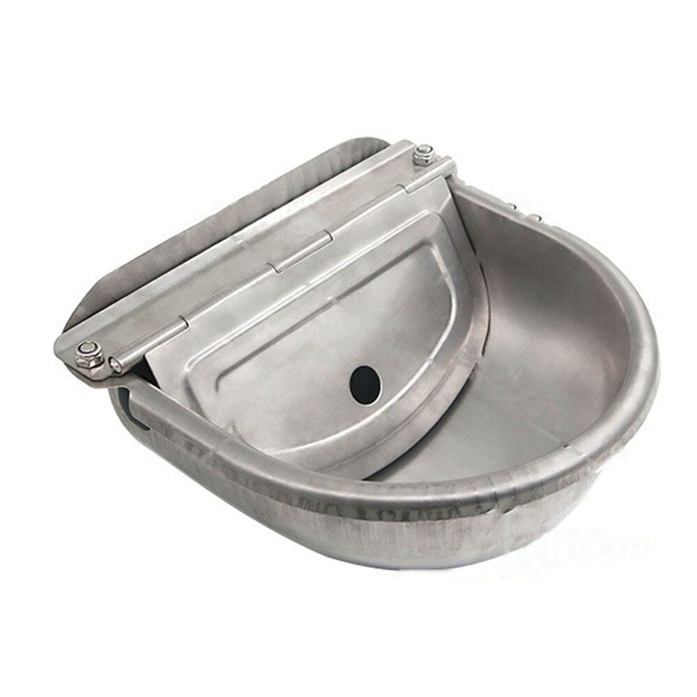 Stainless Steel Water Trough Bowl Automatic Drinking Drinker Cow Pony Goat