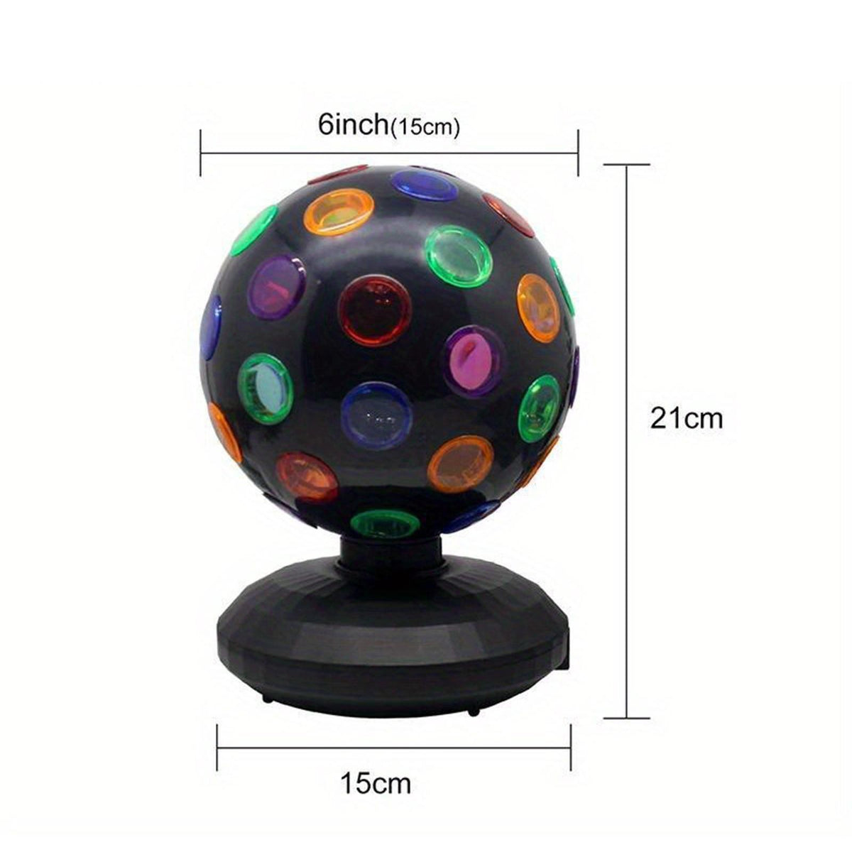 Disco Ball Lamp 360° Rotation Portable DJ Lighting for Bar Room Stages NEW.*