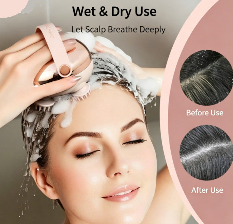 Electric Scalp Massager Cat Massager Waterproof Head Massager