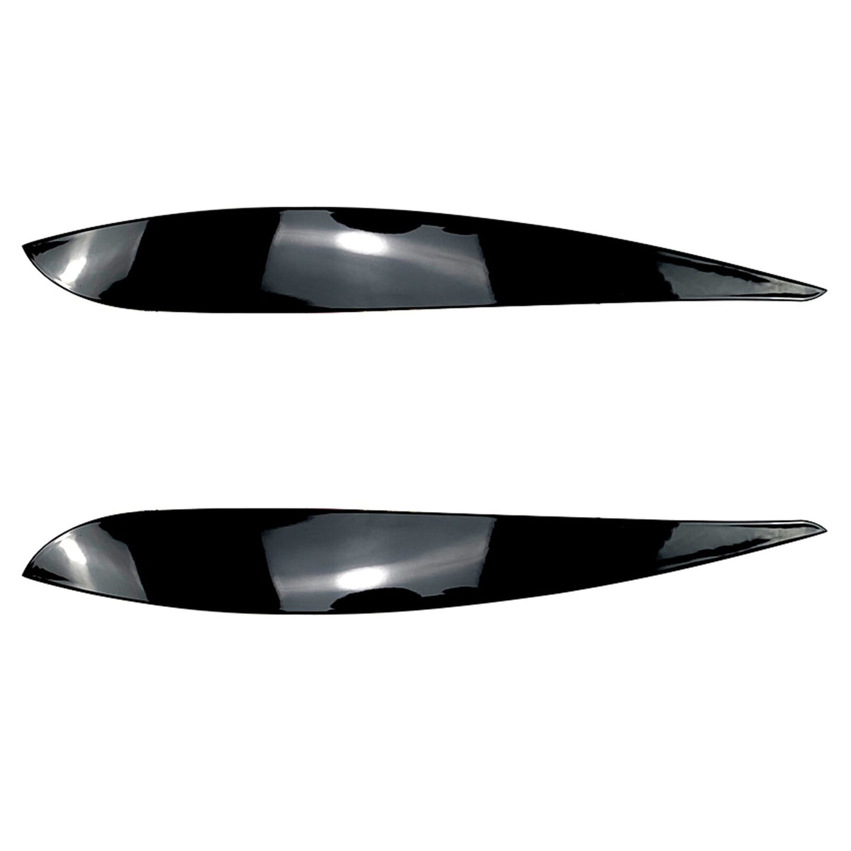 1 Pair Headlight Eyelid Eyebrow Trim Gloss Black For VW Polo 4 9N 9N3 2005-2009