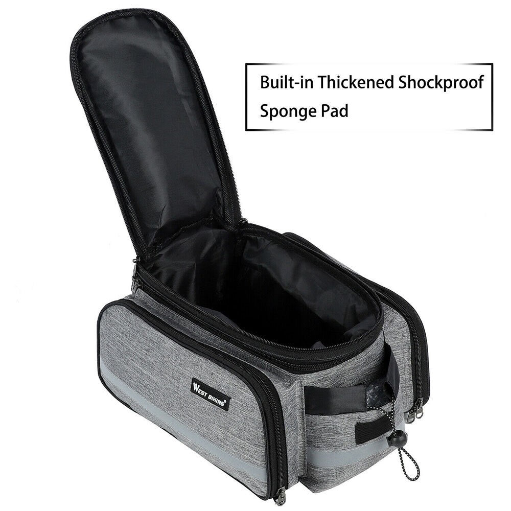 Waterproof Cycling Bicycle Touring Trunk Bag Bike Pannier Bag Rear Rack Bag