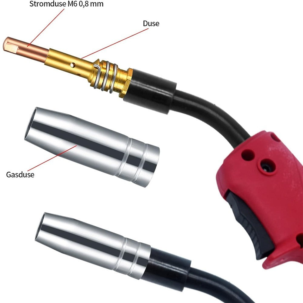 MB15 MIG WELDING CONSUMABLES KIT TORCH CONTACT TIPS NOZZLE SHROUD 15AK 28pcs
