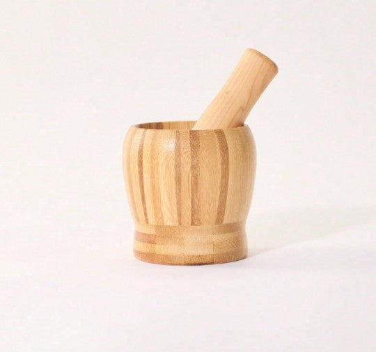 UK WOODEN PESTLE MORTAR SETS NATURAL HERB SPICE CHUTNEY GRINDER CRUSHER GRINDING