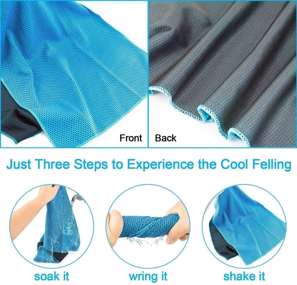 10x Instant Cooling Towel ICE Cold - Running Cycling Jogging Gym Sports Outdoors