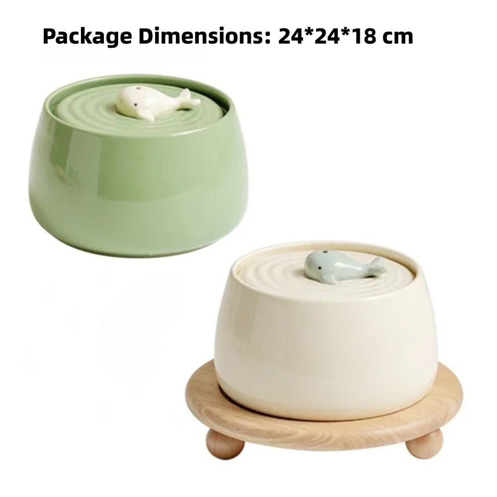 Ultra-Silent Ceramic Cat Water Fountain Pet Water Feeders  Pet Drinking