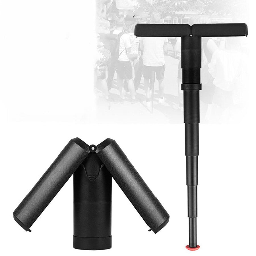 Portable Folding Seat Walking Stick Cane Adjustable Height Teliscopic Stool