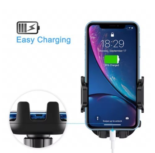 Universal 360° Mount Holder Car Windshield Stand For Mobile Cell Phone GPS Black