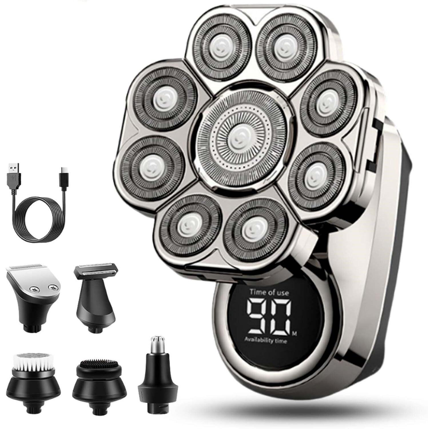 Baw**y Shaver Pro, Bawldy Pro, 9D Floating Head Shaver for Bald Men, 6-In-1 Deta