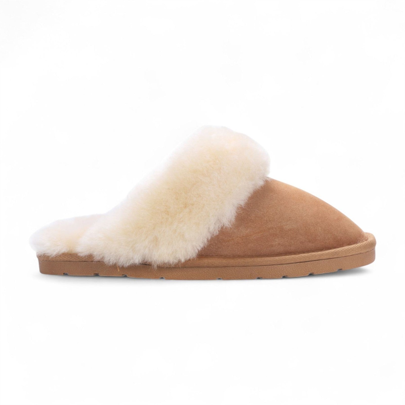 Women's Genuine Sheepskin Luxury Mule Comfort Winter Non-Slip Slippers