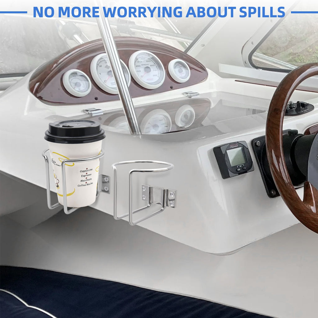 Universal Stainless Steel Car Drink Holder Cup Holders for Boat Truck Marine 2x