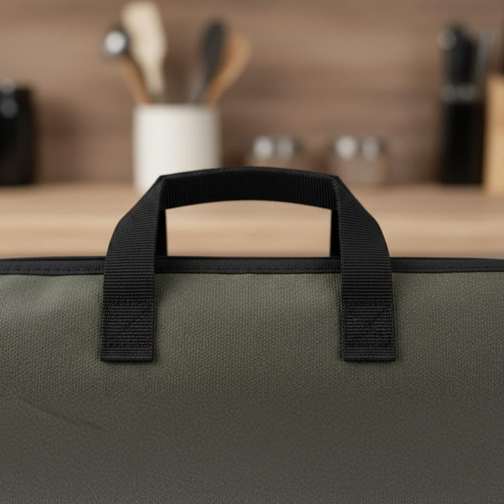 Chef Bag Heavy-Duty Waxed Canvas Roll Lightweight for Outdoor, Chefs