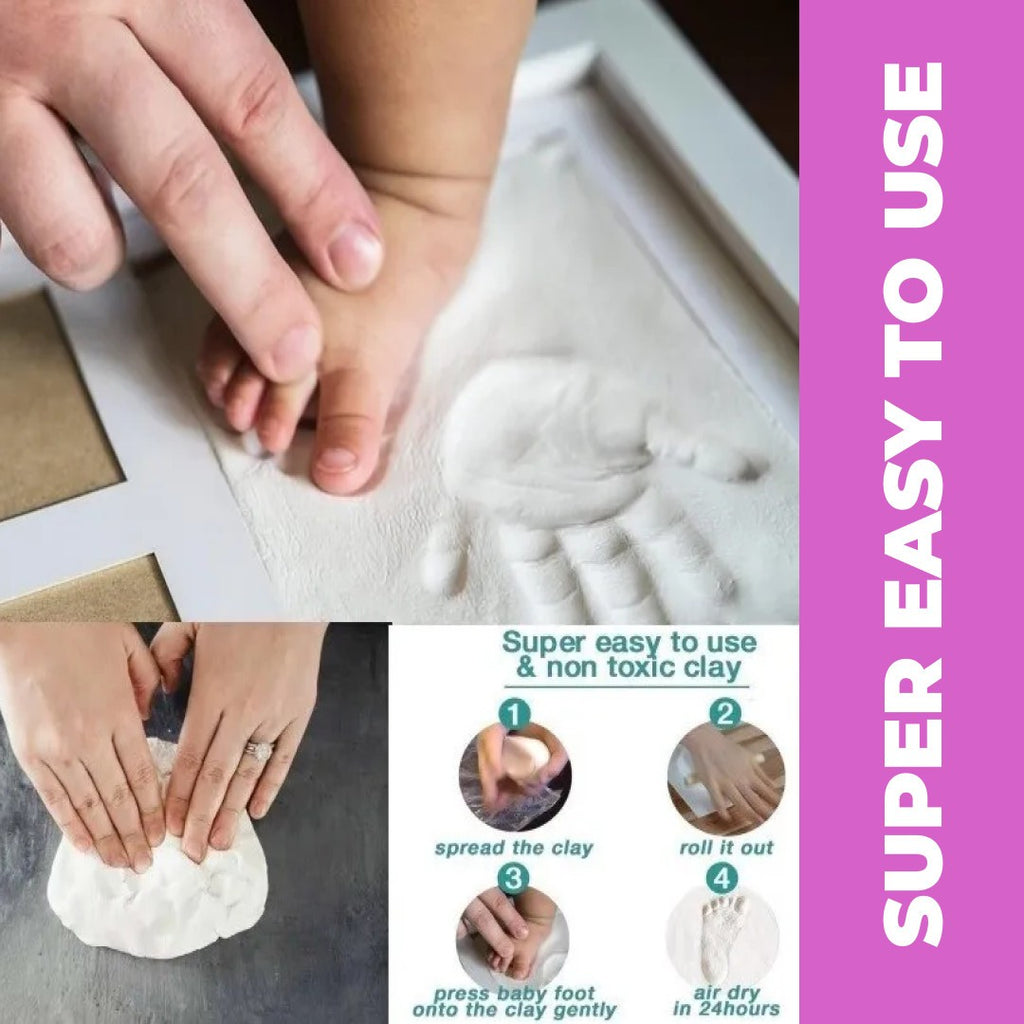 Baby Handprint Footprint Kit with Frame Newborn Keepsake Gift Baby Shower