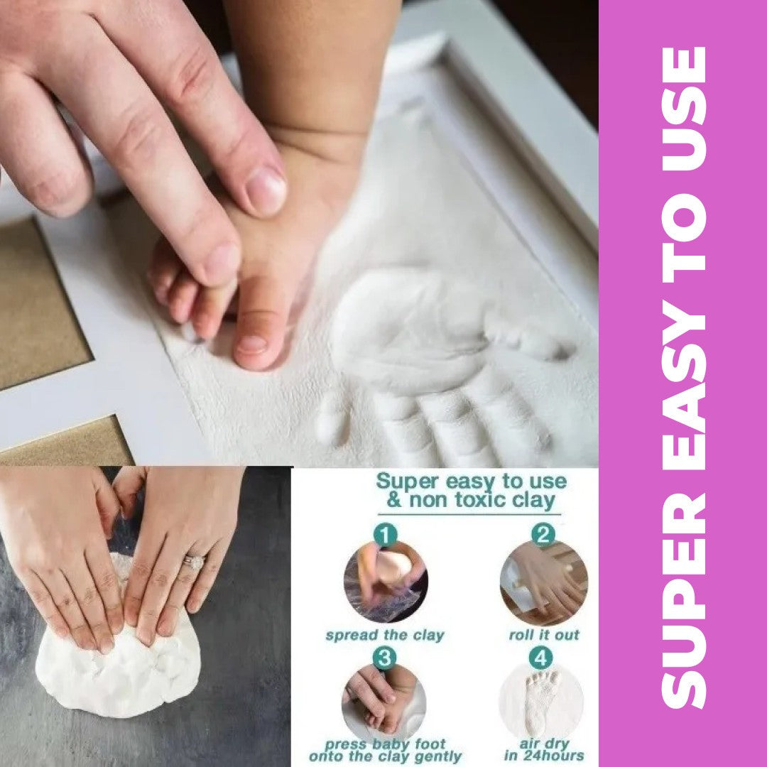 Baby Handprint Footprint Kit with Frame Newborn Keepsake Gift Baby Shower