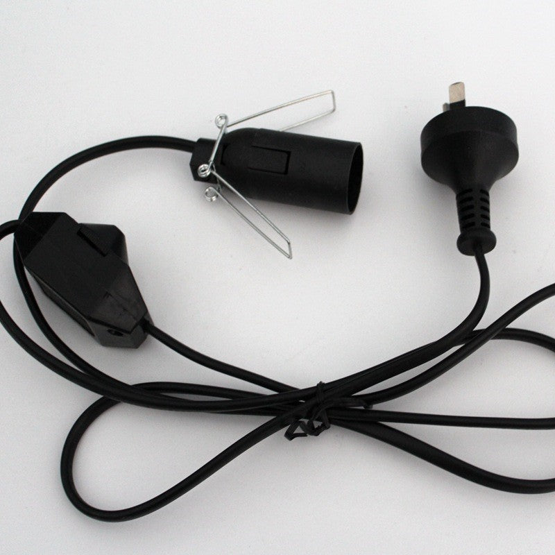 Himalayan Salt Lamp Replacement CORD black UK PLUG with ON/OFF Switch Cable E14