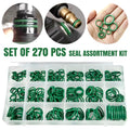 270Pcs Air Conditioning Rubber O Ring Seal Assortment Kit Green Air Con 18 Sizes