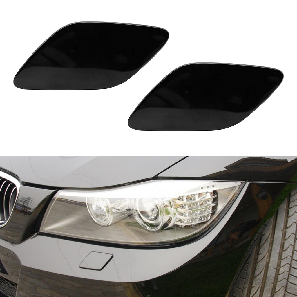 Left& Right Pair For BMW E92 E93 Headlight Washer Jet Spray Nozzle Cover Cap