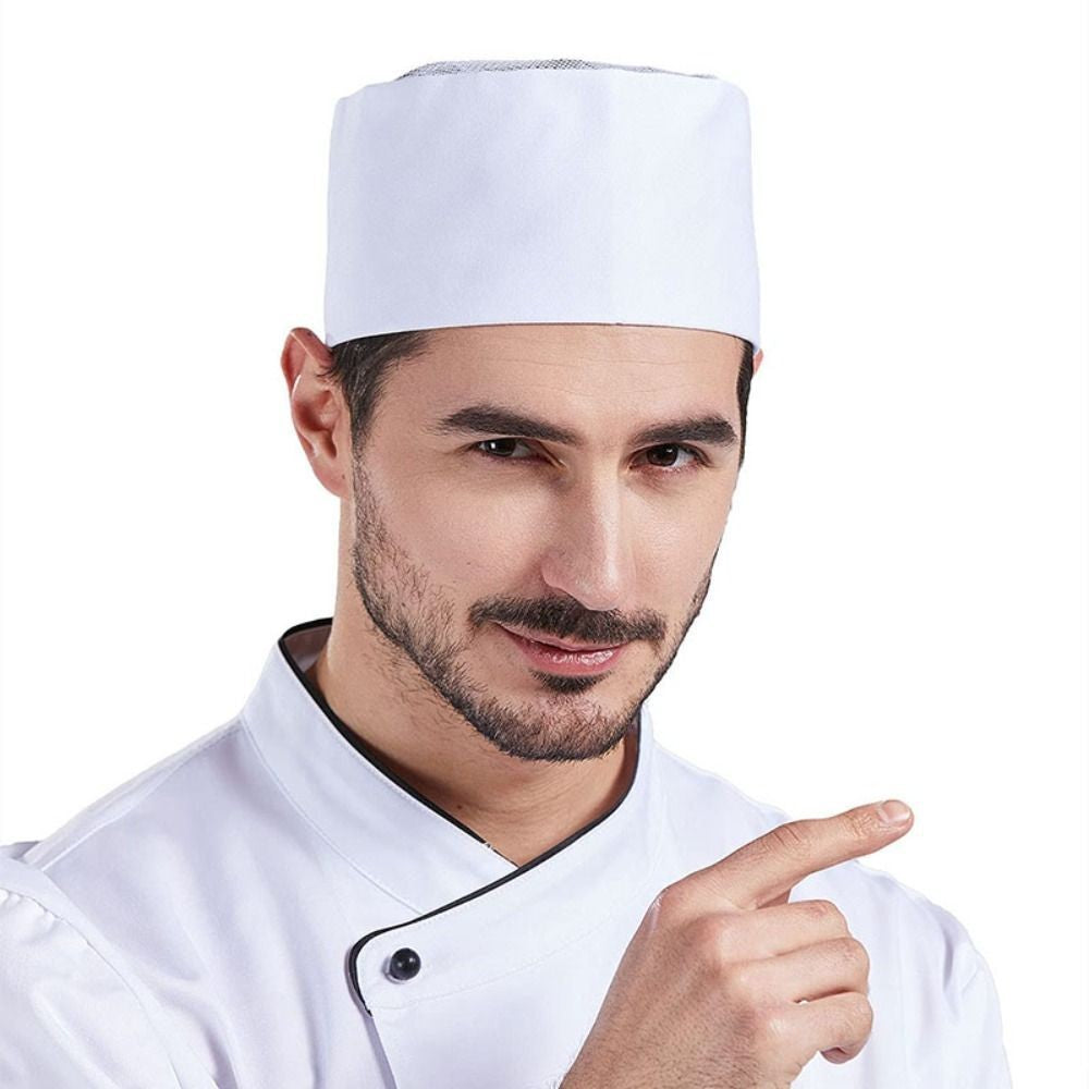 Hotel Man Chef's Hat Black Kitchen Cap Sushi Restaurant Waiter Work Hat New