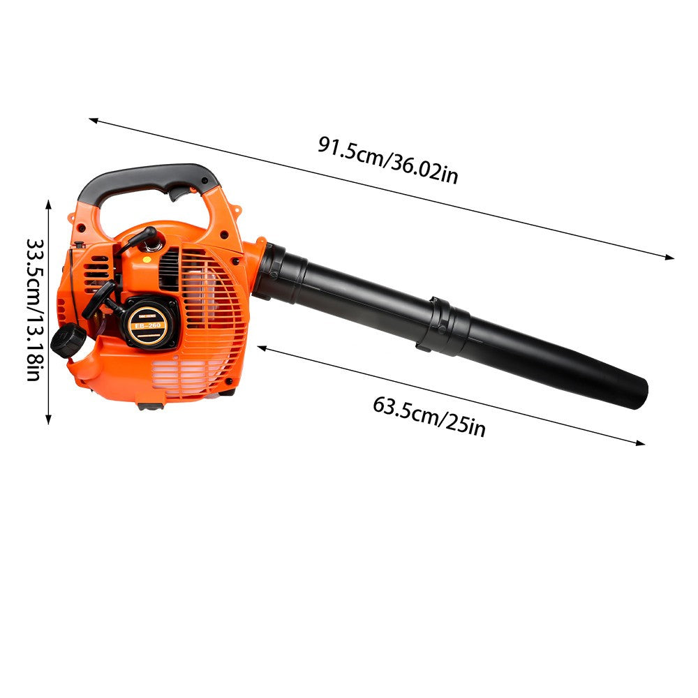 26cc Garden Yard Handheld Petrol Leaf Blower Powerful 2 Stroke Air Cooled Engine