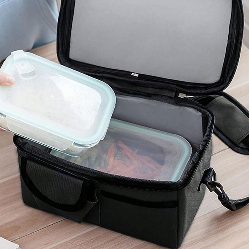 Large Insulated Lunch Bag Adult Kids Men Thermal Cool Hot Food Storage Tote Box