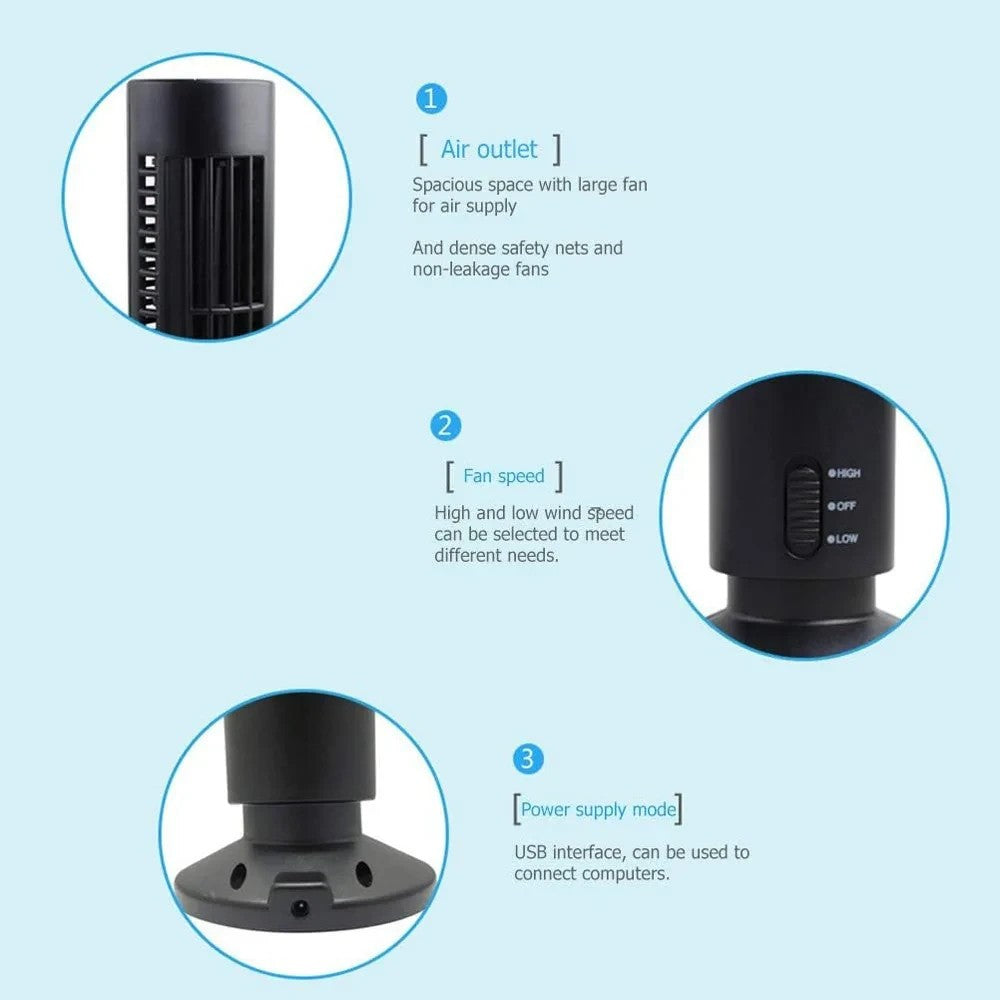 32cm TOWER FAN Inch Air Cooling Free Standing Tower Fan 3-Speed Oscillating