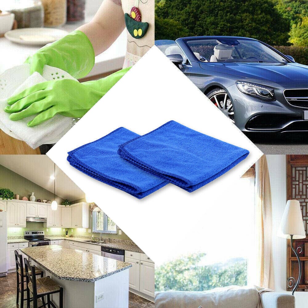 50PCS Microfiber Cleaning Towels Car Wash Dry Polish Auto Detailing Home Cloths