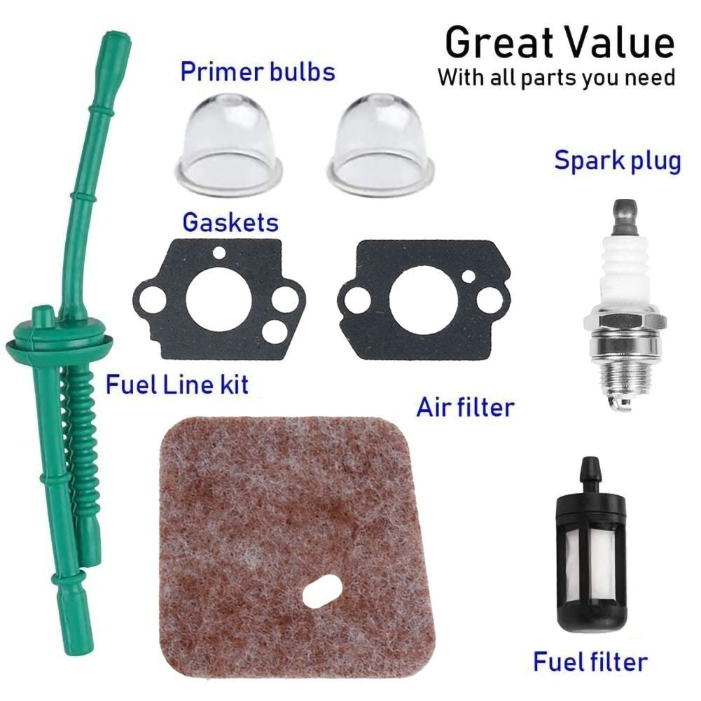 Carburetor For STIHL FS55 FS55R FS55RC KM55 HL45 KM55R FS38 w/ Fuel Line Kit