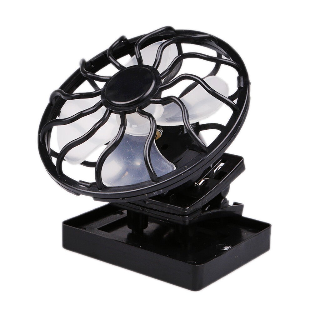 Mini Solar Power Clip Fan 2Pcs For Outdoor Hat Camping Cooling Use