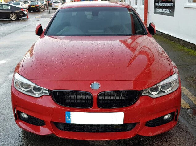 FOR BMW F32 F33 F36 4 SERIES GLOSS BLACK KIDNEY GRILL GRILLE TWIN BAR M4 STYLE