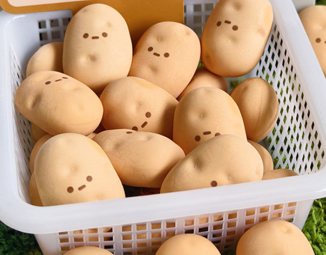 10PCS Wacky Potato Brothers Top Erasers Fun Kids Rubbers