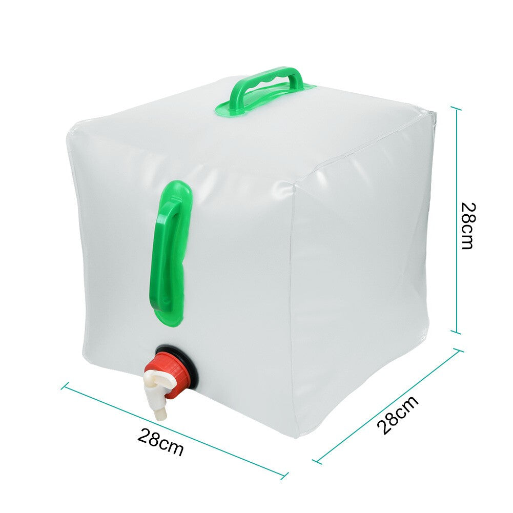 4*Collapsible 20L Foldable Water Carrier Container with Tap Camping Bag UK