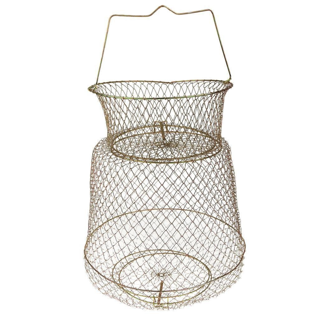 High Collapsible Steel Wire Collapsible Foldable Fish Cage Fishing