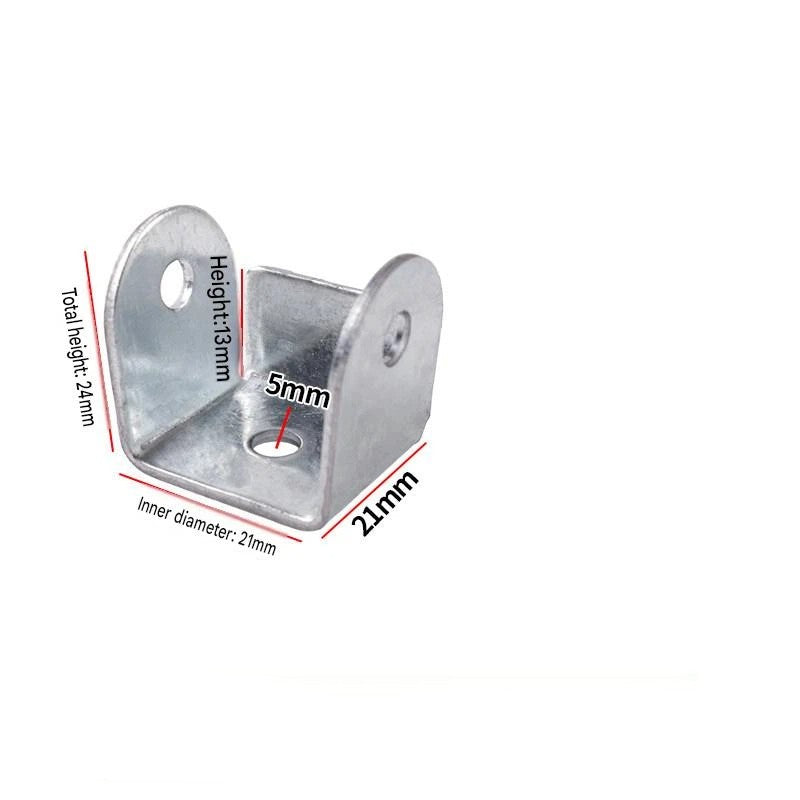 10pcs U Bracket for 0.83" Panel, 21x21x24mm Metal U Shaped Fasteners Brackets