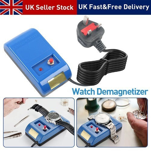 Blue Watch Demagnetizer 120x65mm 110/220V Watch Jewelry Demagnetization UK