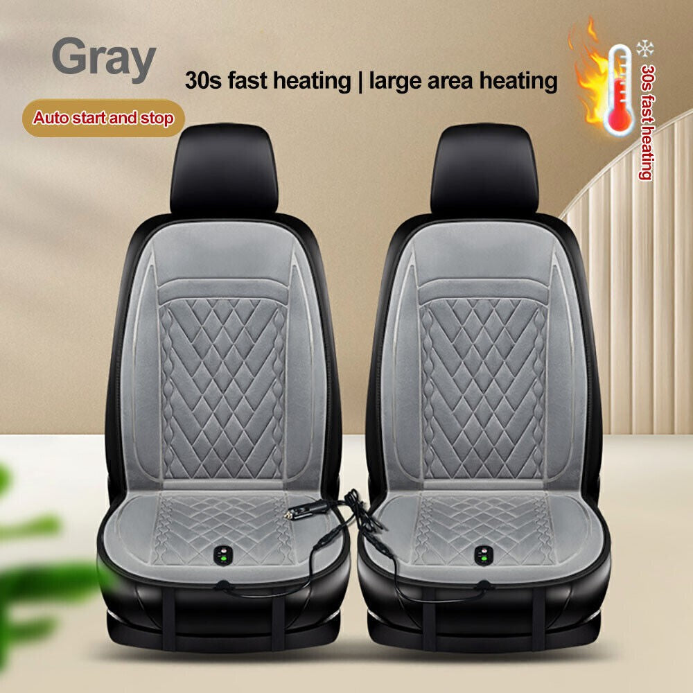 12V Car Seat Pad Cushion Cover Heating Heater Warm Heated Cold Winter Universal