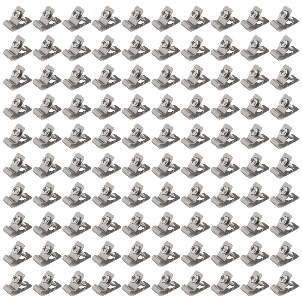100 Pack of Rust Resistant Wire Clips with Screws for Fencing Applications