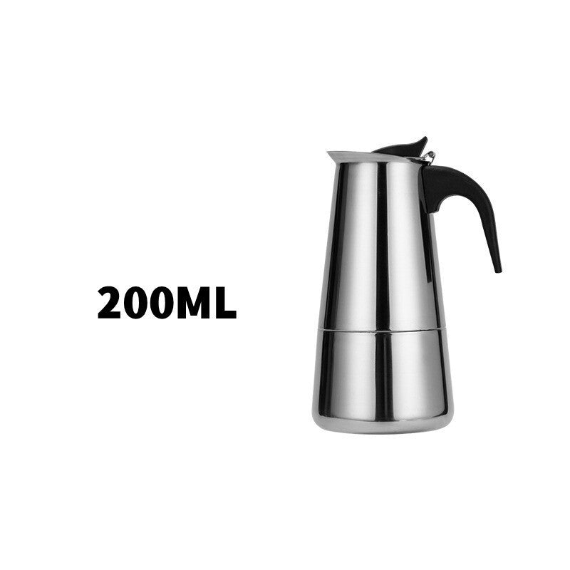 Stainless Steel Espresso Maker 2 & 4 Cup Stove Top Coffee Percolator Moka Pot