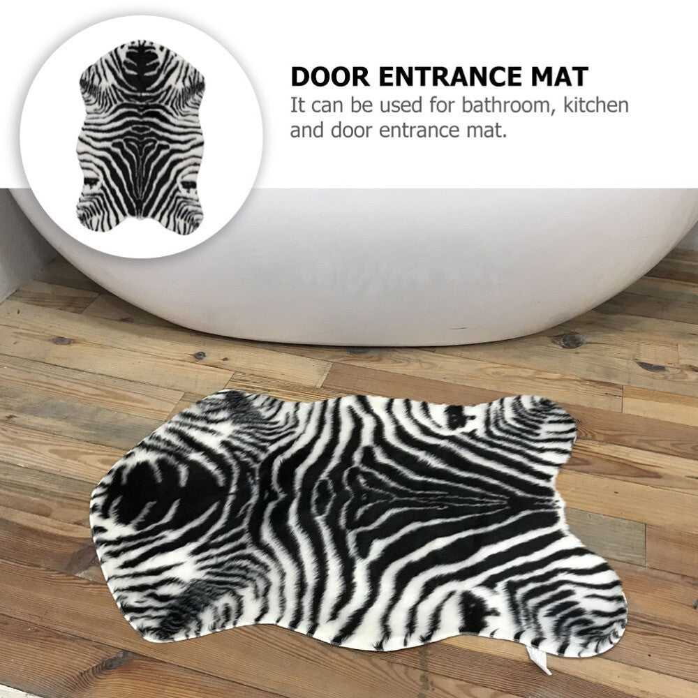 Zebra Floor Rug Animals Bath Mat Bedroom Ground Mat