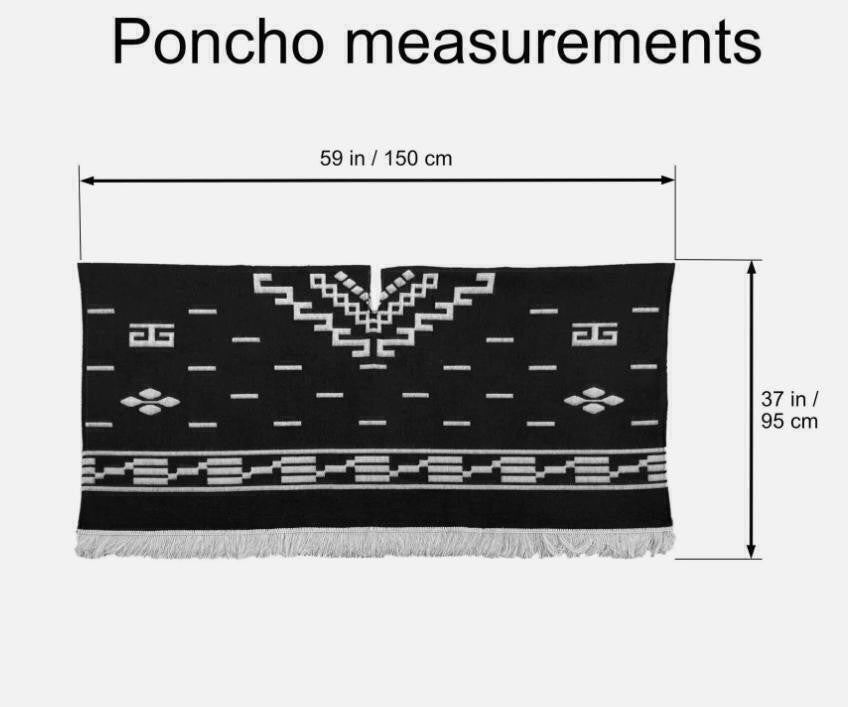 Clint Eastwood Western Cowboy Poncho Serape replica handmade of faux-alpaca wool