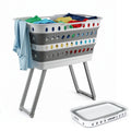 Large Capacity Foldable Laundry Basket with Standing Legs  Collapsible Hamper