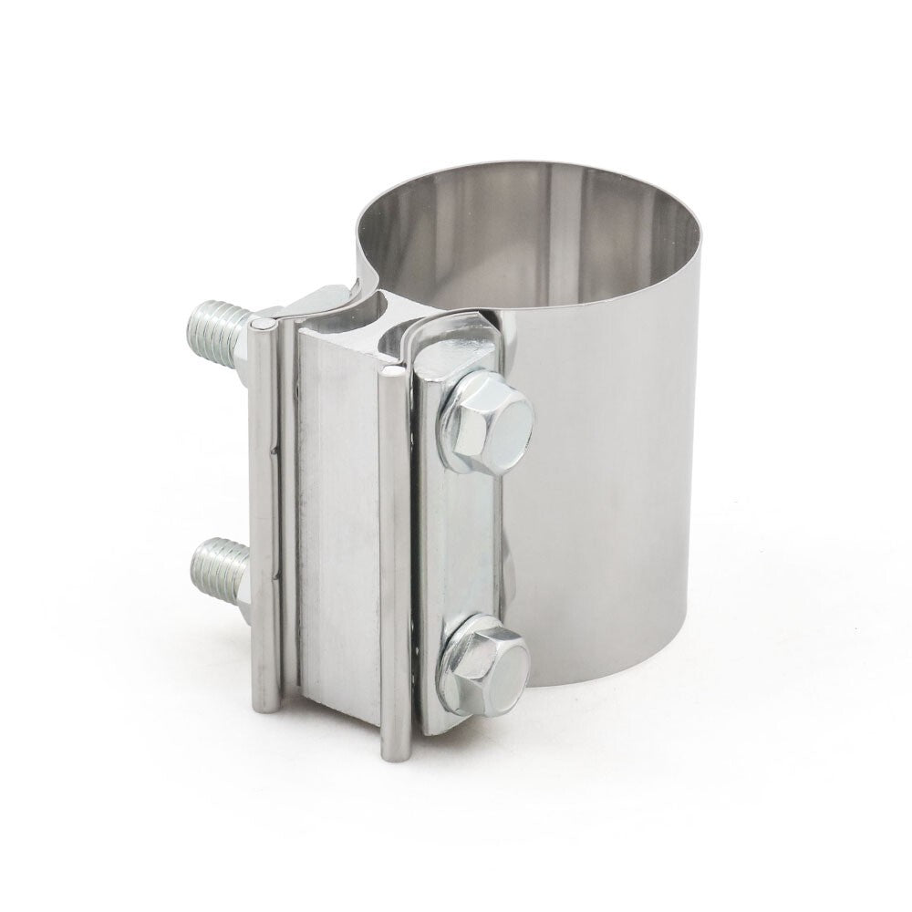 2.75" 70mm Stainless Steel Butt Joint Band Exhaust OD Pipe Clamp Sleeve Coupler