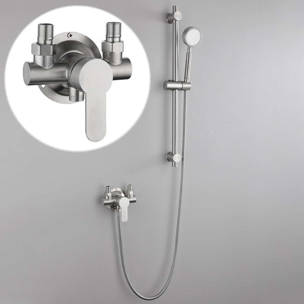 Wall Mounted Shower Mixer Tap Bathroom Single Lever Cold Hot Water Faucet UK