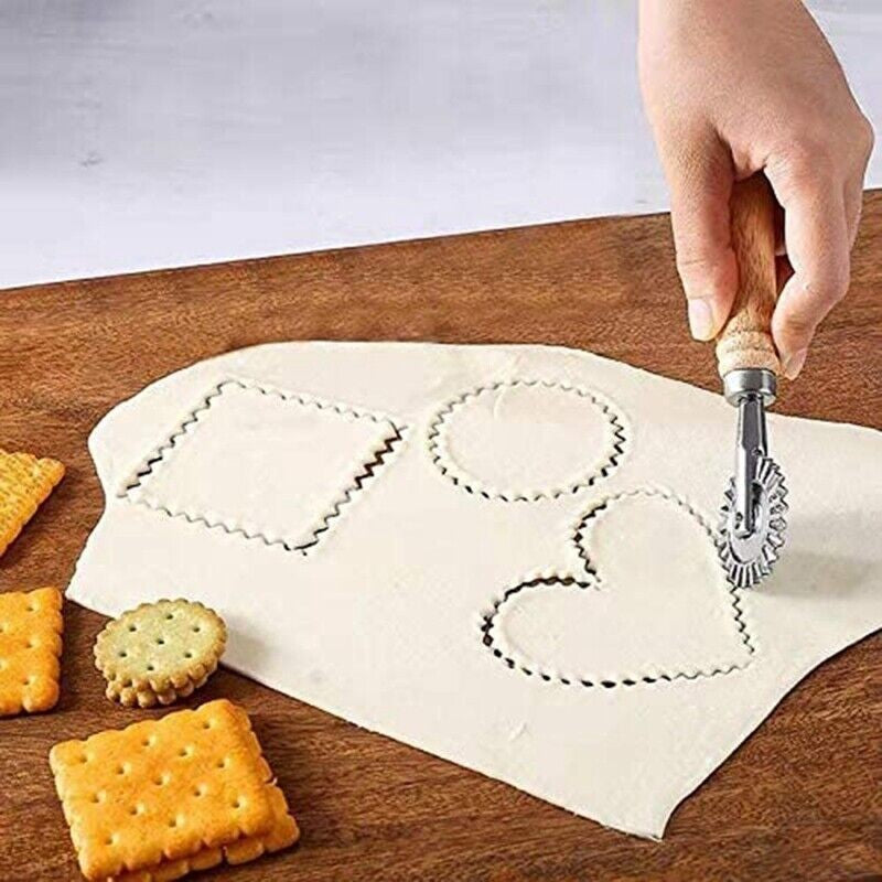 Pastry Wheel Cutter - Pasta Cutter Wheel - Ravioli Crimper Cutter Wheel Dough