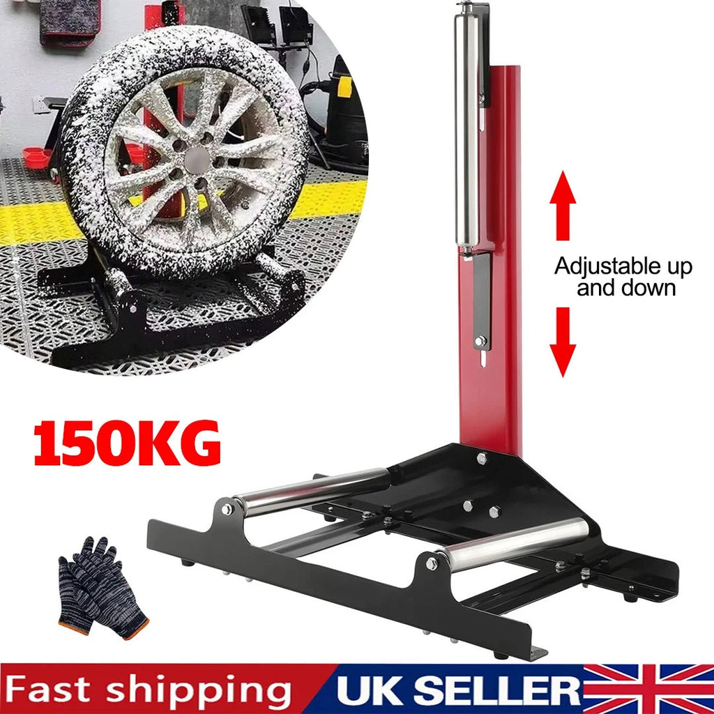 150kg Portable Wheel Coating Stand Detailing Roller Stand Wheel Tyre Cleaning UK